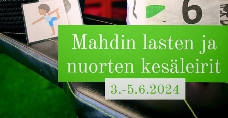 Lasten ja nuorten kesäleirit Mahtisalilla 3.-5.6.2024